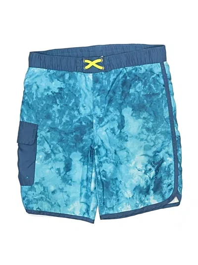 Pre-owned Lands' End Kids'  Board Shorts In Blue