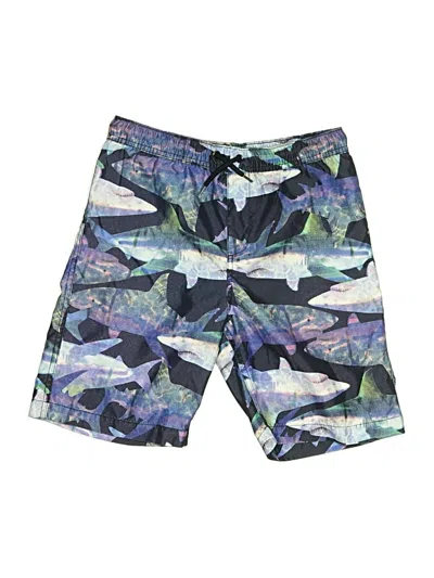 Pre-owned Lands' End Kids'  Board Shorts In Blue