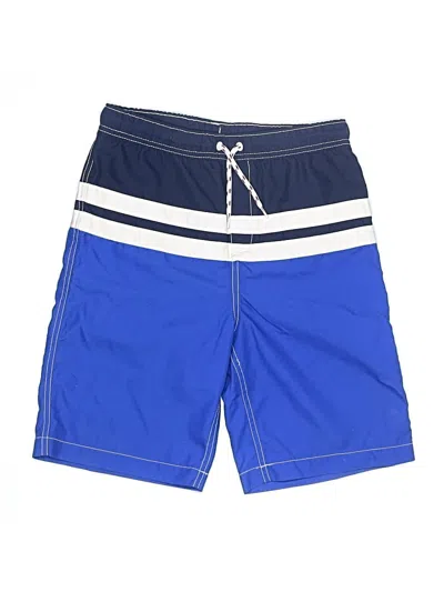 Pre-owned Lands' End Kids'  Board Shorts In Blue