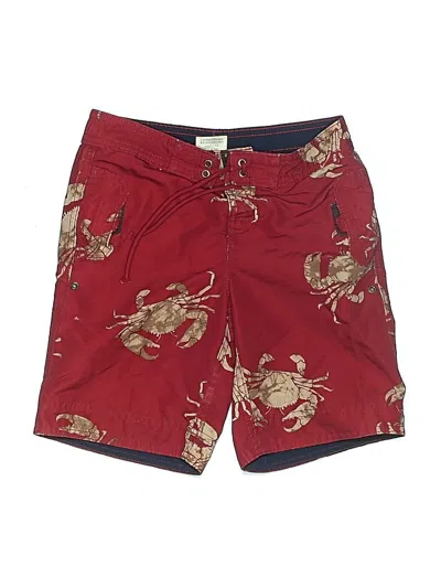 Pre-owned Lands' End Kids'  Board Shorts In Burgundy
