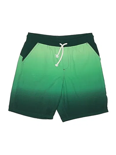 Pre-owned Lands' End Kids'  Board Shorts In Green