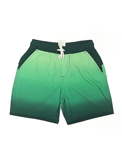 Pre-owned Lands' End Kids'  Board Shorts In Green