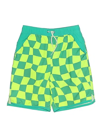 Pre-owned Lands' End Kids'  Board Shorts In Green