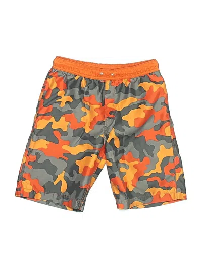 Pre-owned Lands' End Kids'  Board Shorts In Orange