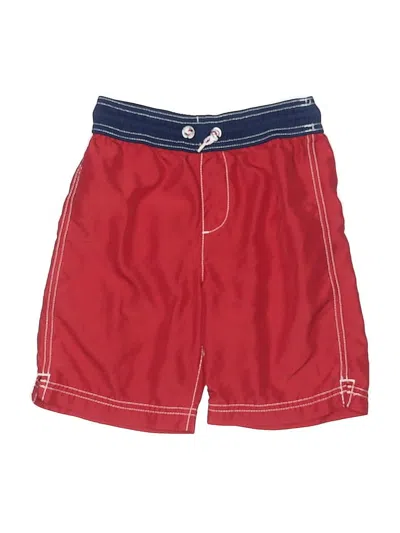 Pre-owned Lands' End Kids'  Board Shorts In Red