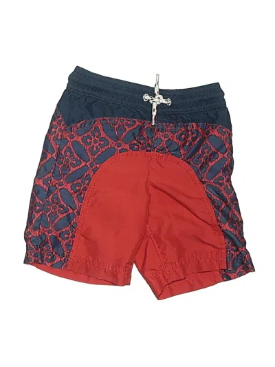 Pre-owned Lands' End Kids'  Board Shorts In Red