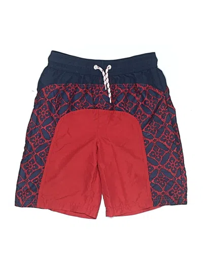 Pre-owned Lands' End Kids'  Board Shorts In Red