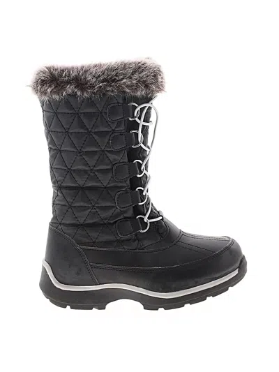 Pre-owned Lands' End Kids'  Boots In Black