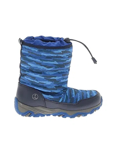 Pre-owned Lands' End Kids'  Boots In Blue