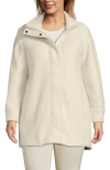 Lands' End Boucle Fleece Coat In Multi