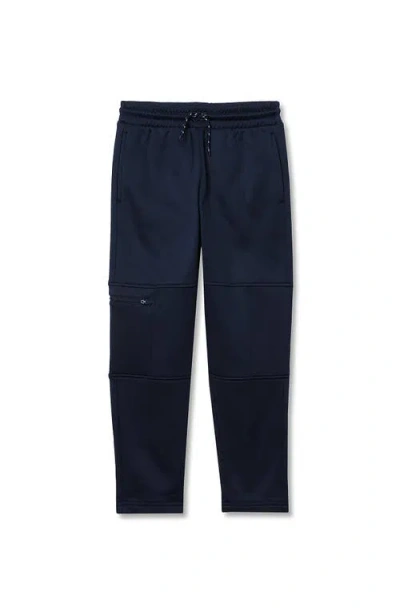 Lands' End Kids'  Boys Basic Iron Knee Fleece Jogger In Black
