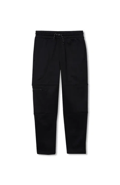 Lands' End Kids'  Boys Basic Iron Knee Fleece Jogger In Black