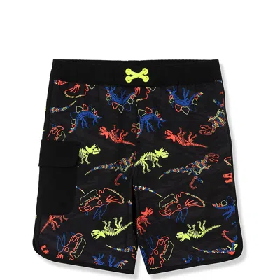 Lands' End Kids'  Boys Chlorine Resistant Cargo Long Board Short In Fossil Dinos