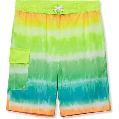Lands' End Kids'  Boys Chlorine Resistant Cargo Long Board Short In Multi