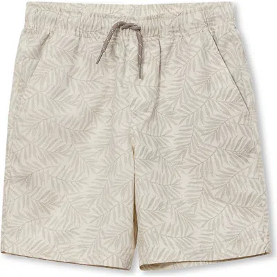 Lands' End Kids'  Boys Cotton Pull On Shorts In Neutral
