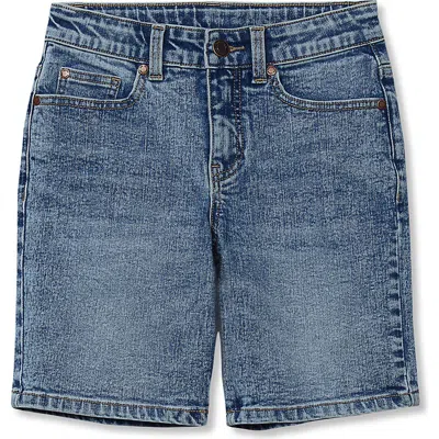 Lands' End Kids'  Boys Denim Shorts In Blue