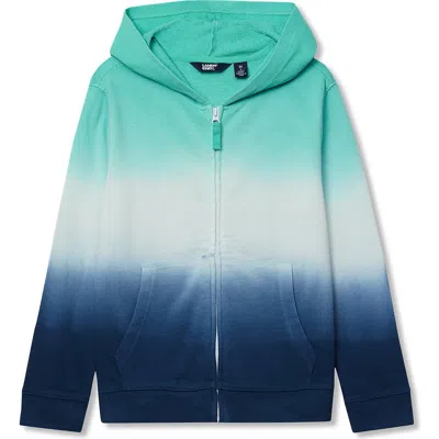 Lands' End Babies'  Boys Full Zip Hooded Sweatshirt In Blue