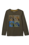 Lands' End Kids'  Boys Graphic T Shirt In Green