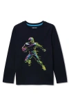 Lands' End Kids'  Boys Graphic T Shirt In Black