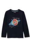 Lands' End Kids'  Boys Graphic T Shirt In Black