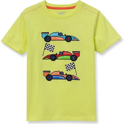 Lands' End Kids'  Boys Graphic T Shirt In Green