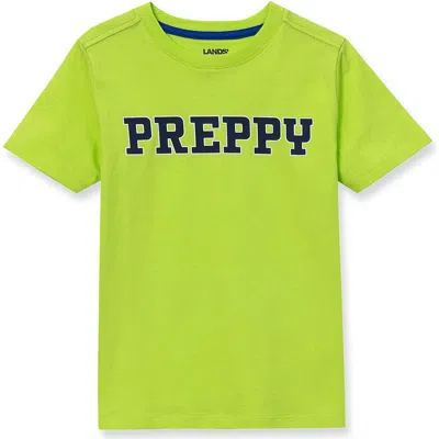 Lands' End Kids'  Boys Graphic T Shirt In Green