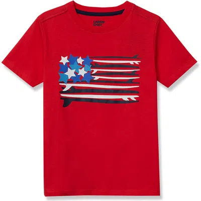 Lands' End Kids'  Boys Graphic T Shirt In Red