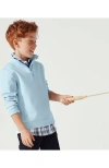 Lands' End Boys Half Zip Pullover In Dream Blue