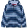 Lands' End Kids'  Boys Henley Pullover Hoodie In Blue