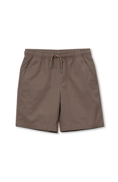Lands' End Kids'  Boys Husky Cotton Pull On Shorts In Brown