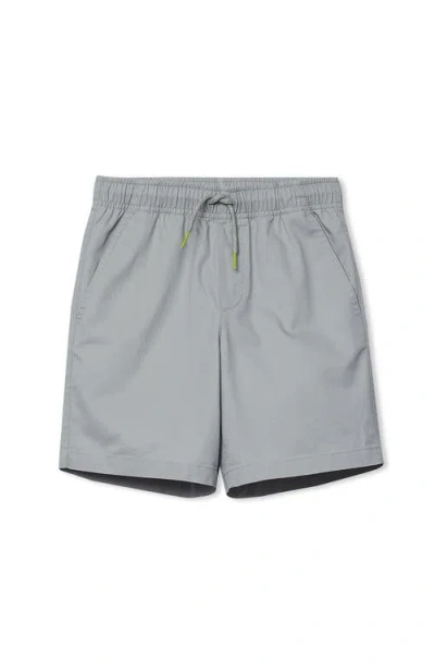 Lands' End Kids'  Boys Husky Cotton Pull On Shorts In Gray