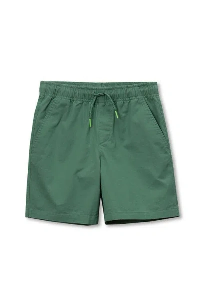 Lands' End Kids'  Boys Husky Cotton Pull On Shorts In Green