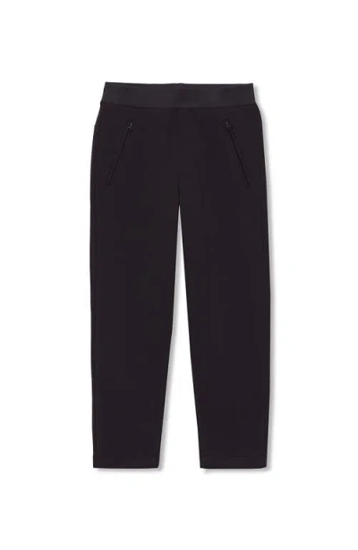 Lands' End Kids'  Boys Husky Iron Knee Tech Knit Joggers In Black