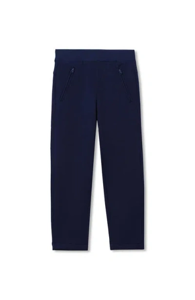 Lands' End Kids'  Boys Husky Iron Knee Tech Knit Joggers In Blue