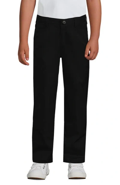 Lands' End Kids'  Boys Iron Knee Active Chino Pants In Black