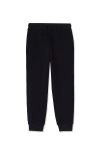 Lands' End Boys Iron Knee Texture Knit Jogger In Black