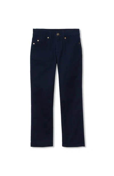 Lands' End Kids'  Boys Iron Knee Twill 5 Pocket Pants In Blue