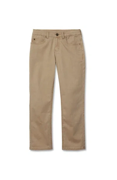 Lands' End Kids'  Boys Iron Knee Twill 5 Pocket Pants In Neutral