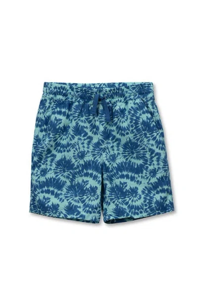 Lands' End Kids'  Boys Linen Slub Shorts In Blue