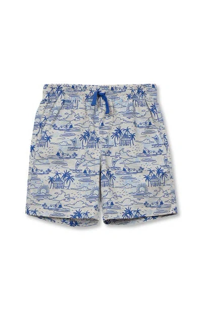 Lands' End Kids'  Boys Linen Slub Shorts In Multi