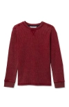 Lands' End Kids'  Boys Long Sleeve Thermal Shirt In Red