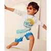 Lands' End Kids'  Boys Long Sleeve Upf 50 Sun Protection Rash Guard