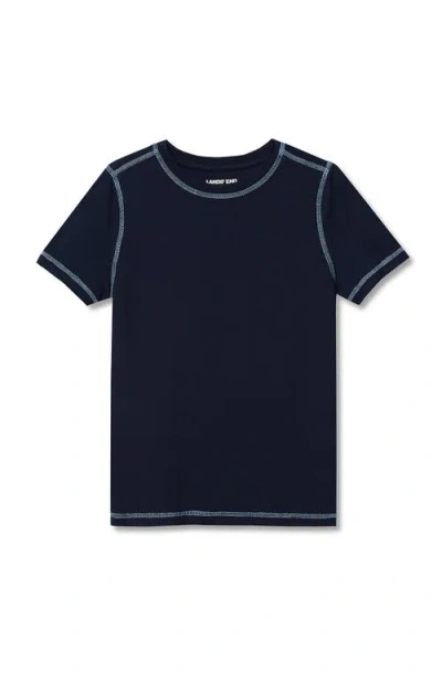 Lands' End Kids'  Boys Performance Tee Shirt In Blue