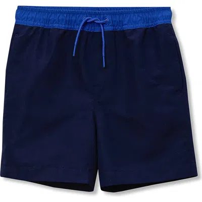 Lands' End Kids'  Boys Print Swim Trunks In Black