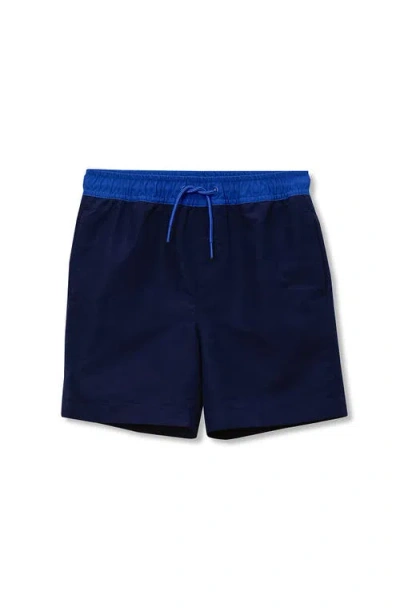 Lands' End Kids'  Boys Print Swim Trunks In Black