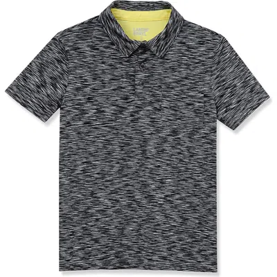 Lands' End Kids'  Boys Short Sleeve Athletic Polo Shirt In Gray Space Dye