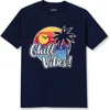 Lands' End Kids'  Boys Short Sleeve Upf 50 Sun Protection Rash Guard In Blue Chill Vibes