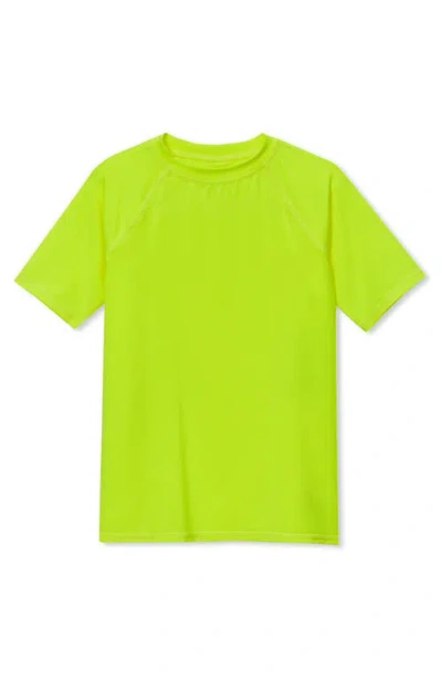Lands' End Kids'  Boys Short Sleeve Upf 50 Sun Protection Rash Guard In Green