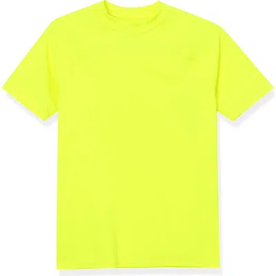 Lands' End Kids'  Boys Short Sleeve Upf 50 Sun Protection Rash Guard In Neon Yellow