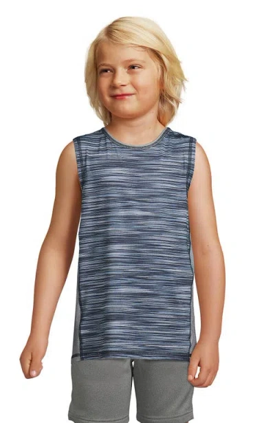 Lands' End Babies'  Boys Sleeveless Active Tee In Blue